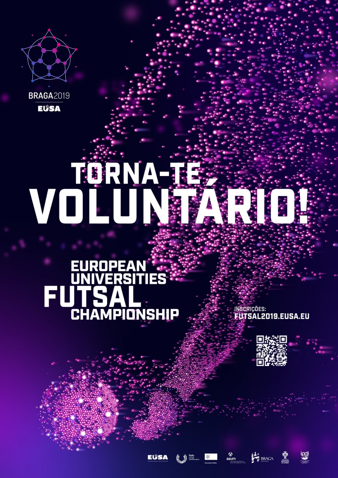 Voluntariado no Campeonato Europeu Universitário de Futsal 2019